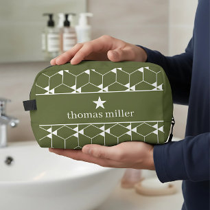 Neceser Patrón geométrico moderno con estrella Monograma