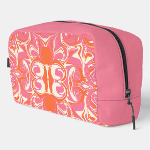 Neceser Patrón Giratorio en Rosa, Naranja y Crema