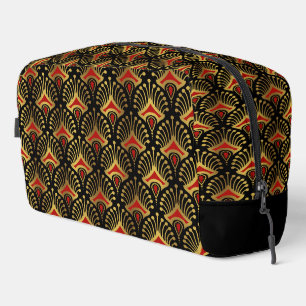 Neceser Patrón oro y rojo Art Deco Monograma Duffle Ba