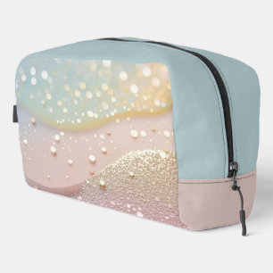 Neceser Patrón pastel de confetti en rosa, oro y azul