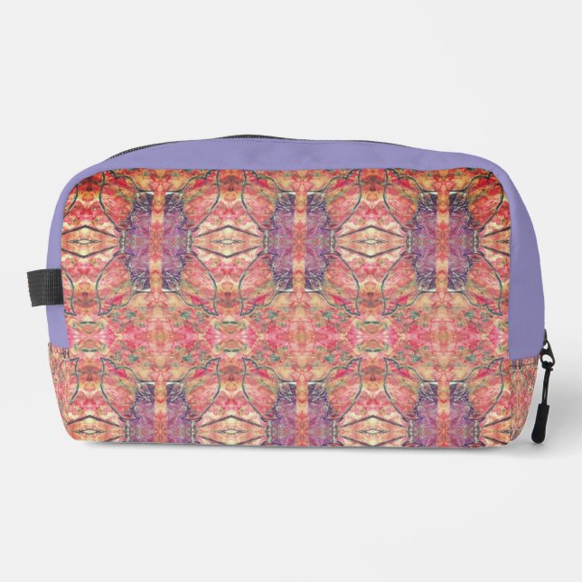 Neceser Patrón púrpura y rosa (Anverso)
