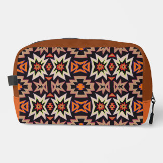 Neceser Patrón tribal del suroeste de color negro naranja