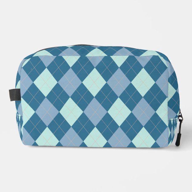 Neceser Patrón Vintage Argyle Azul (Anverso)