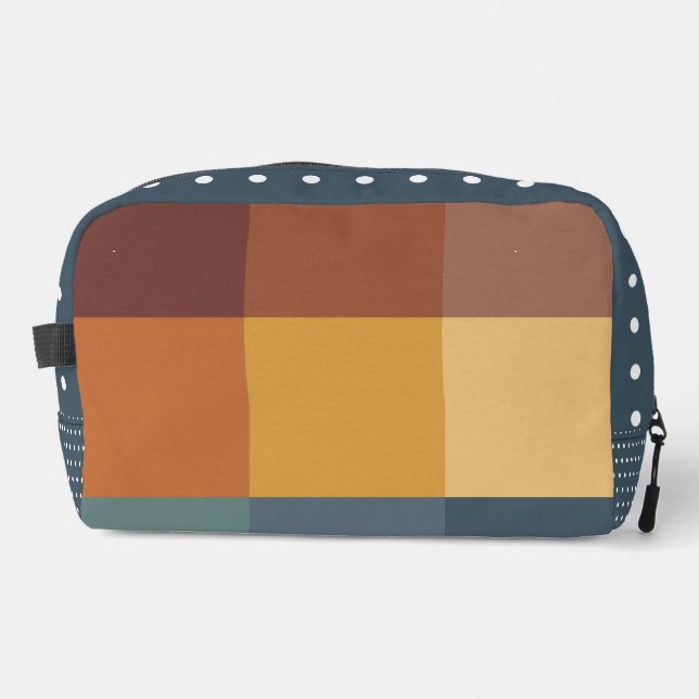 NECESER PATRONES GEOMÉTRICOS AZULES AMARILLOS DE NARANJA M (Anverso)