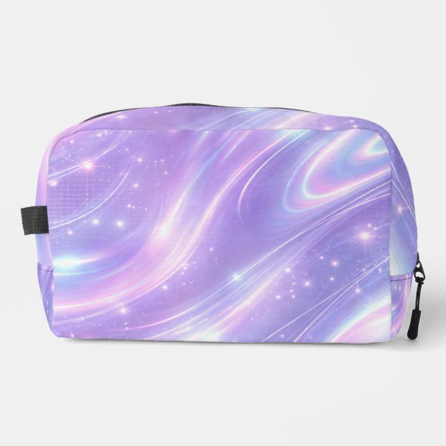 Neceser Patrones holográficos violeta arte de IA (Anverso)