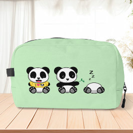 Neceser Pequeños Pandas cortos en verde