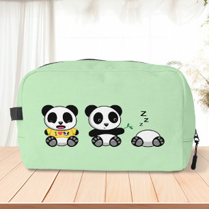 Neceser Pequeños Pandas cortos en verde