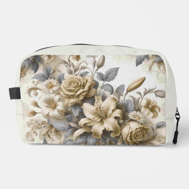 Neceser Perfección floral amarilla antigüa (Anverso)