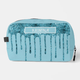 Neceser Perforaciones verde azuladas de Purpurinas azules