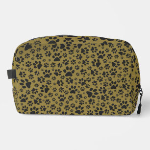 Neceser Perro con puntas de polka blanco y negro con oro m