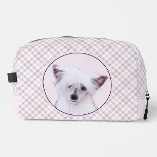 Neceser Perro de Arte Pintura Blanca Powderpuff Crestado C