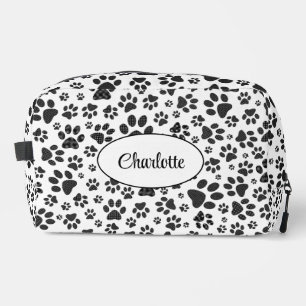 Neceser Perro Paws Black and White Polka Dot