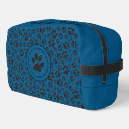 Neceser Perro traza polka negro y blanco punto azul