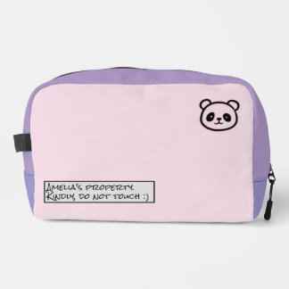 Neceser Personalised Cute Panda Illustration zipper bag