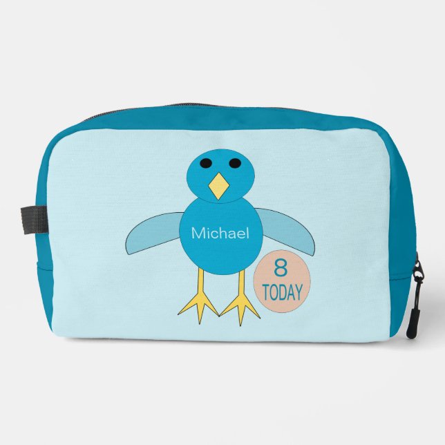Neceser Personalizado Blue Birthday Boy Chick (Anverso)