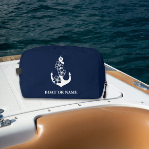 Neceser Personalizado De Ancla Náutica Floral Nombra Armad