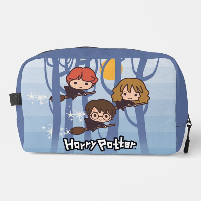 Neceser Personalizado Harry, Ron Y Hermione Volando En Bos (Anverso)