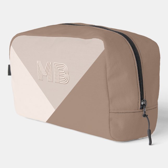 Neceser Personalizado marfil marrón marfil beige taupe nat (Esquina derecha)