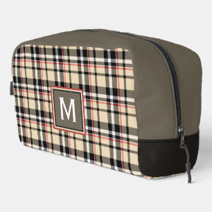Neceser Personalizado Plaid Escocés Rojo Beige Tann Negro