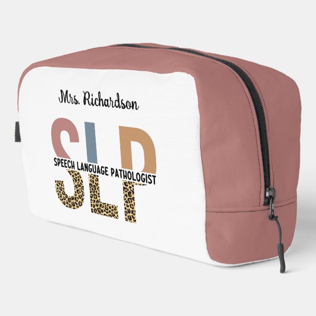 Neceser Personalizado SLP Speech Pathólogo Leopard Print (Esquina derecha)