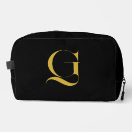 Neceser Personalized Single Custom Monogram Solid Black