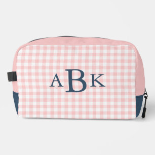 Neceser Petal Rosa Gingham Monogramado