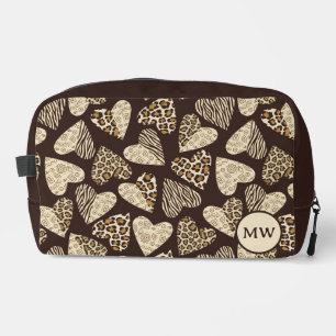 Neceser Piel animal con corazones