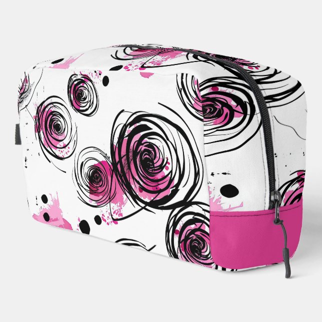 Neceser Pink Abstract Rose Swirl (Esquina derecha)