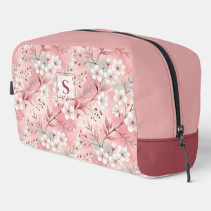 Neceser Pink cherry blossom monogram