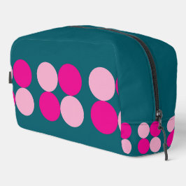 Neceser Pink Circles on Green