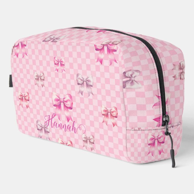 Neceser Pink Coquette Bow Checkerboard (Esquina derecha)