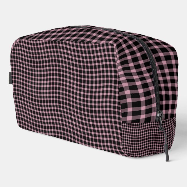 Neceser Pink Purple Plaid Checker Seamless Pattern Toiletr (Esquina derecha)