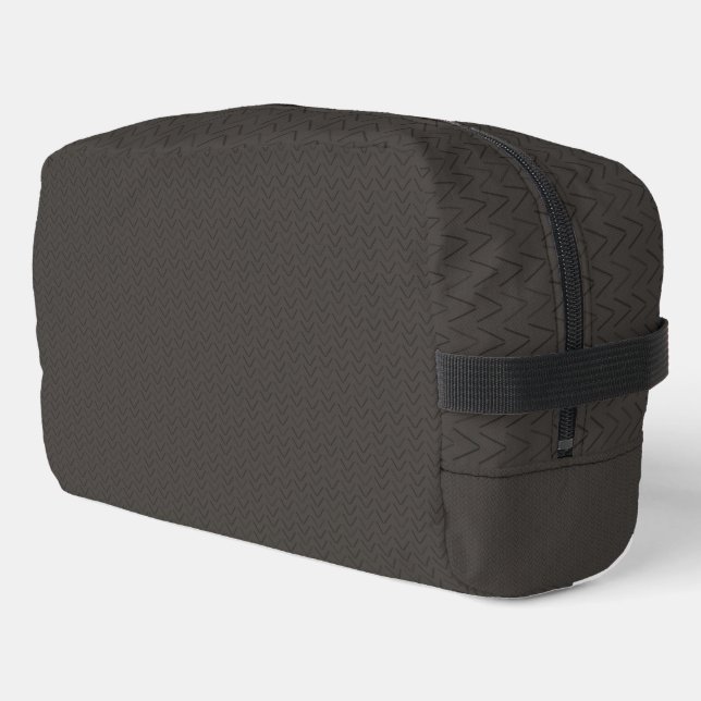 Neceser Pinstripe de carbón cálido de lujo (Esquina izquierda)