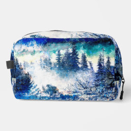 Neceser Pintura artística de la tormenta de nieve de pino