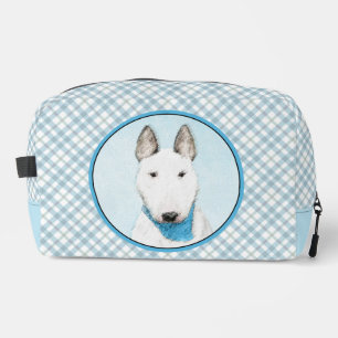Neceser Pintura de Bull Terrier Blanco Arte de Perro Inglé