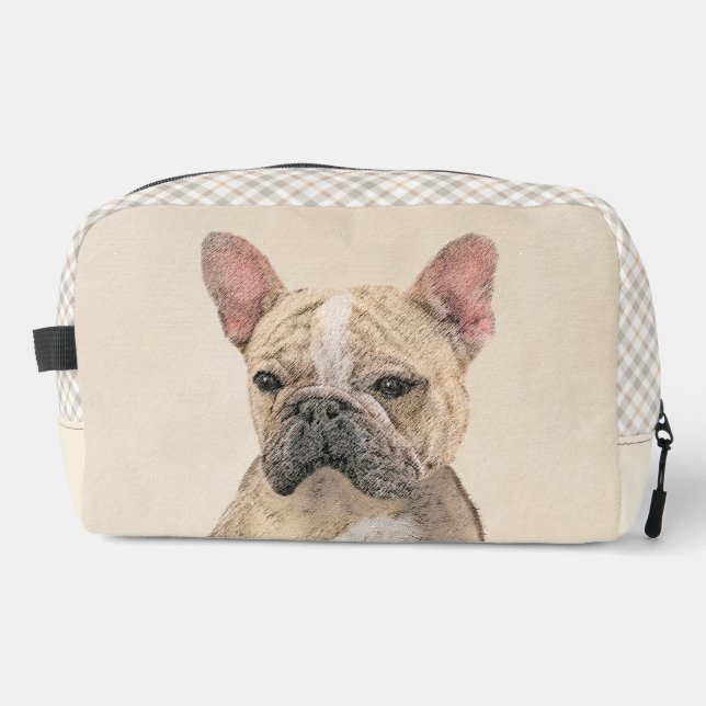 Neceser Pintura de Bulldog francés arte original del perro (Anverso)