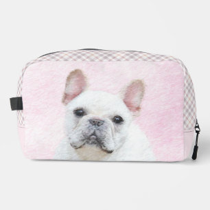 Neceser Pintura de Bulldog Francés Perro Pet Crema Blanca 