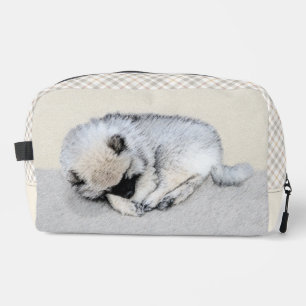 Neceser Pintura de Keeshond Perro durmiente Cachorro Origi