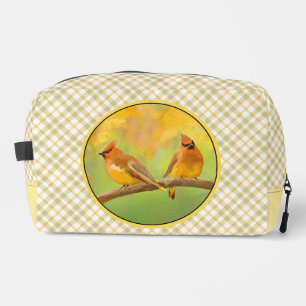 Neceser Pintura De Pareja De Pájaros De Cedar Waxwing