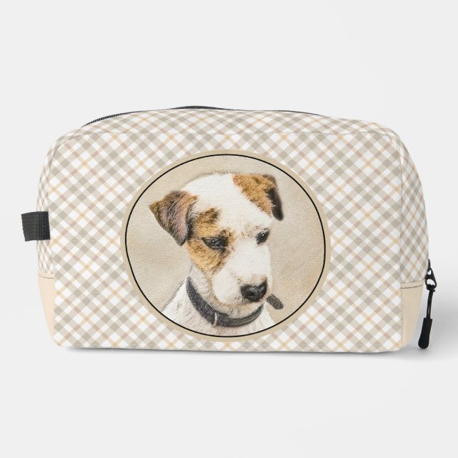 Neceser Pintura de Terrier Parson Jack Russell Arte de Per (Anverso)