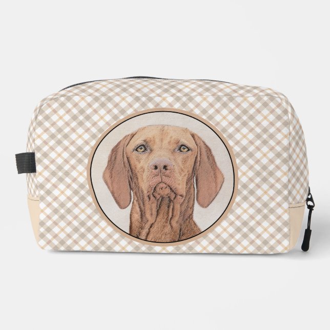 Neceser Pintura de Vizsla Rust Dorado Cute Original Perro  (Anverso)