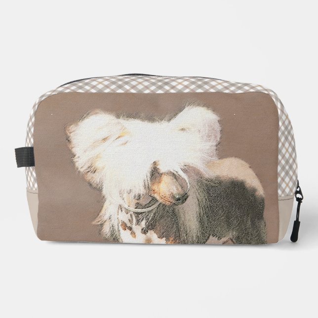 Neceser Pintura Original de Perro sin Pelo Crestado Chino  (Anverso)