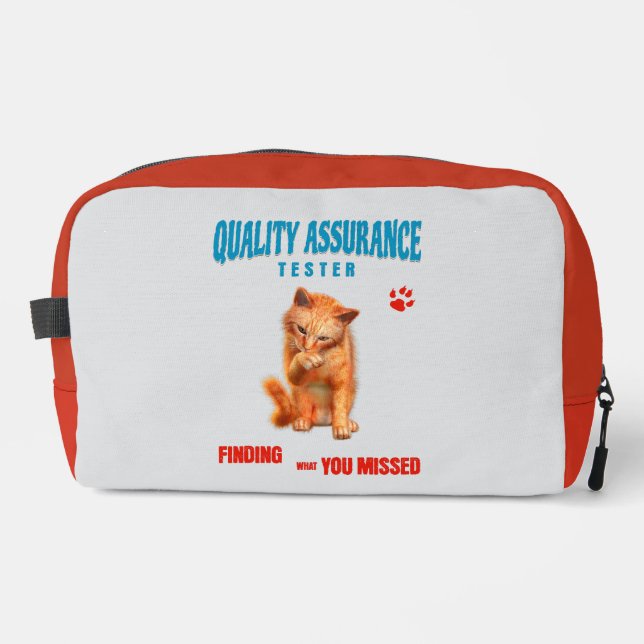 Neceser Probador de QA Gato Humor (Anverso)