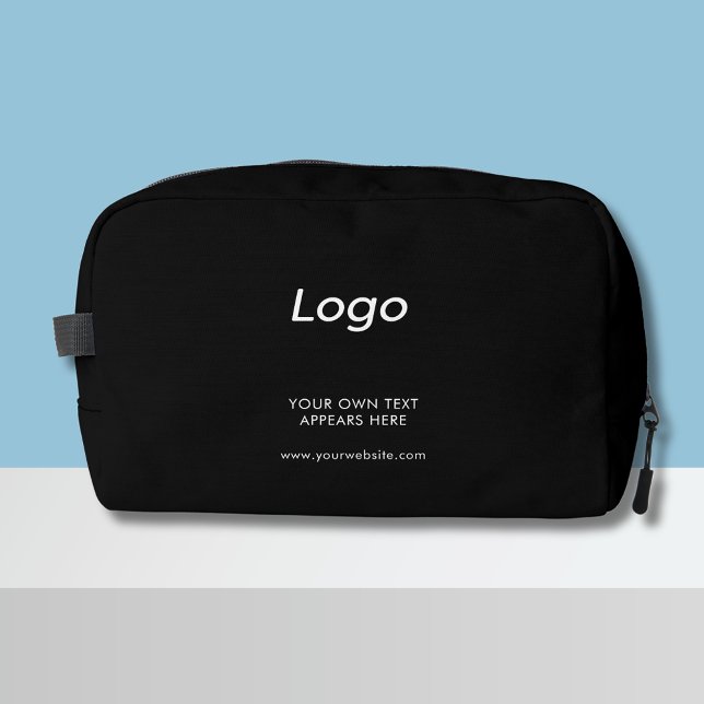 Neceser Promoción cosmética del negocio de los logotipos (Logo small business branded dopp kit bag. Perfect for corporate promotional gifts and branded merch)