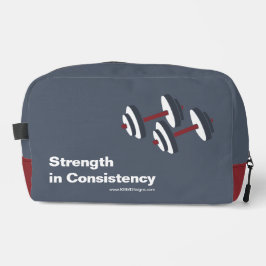 Neceser Promotional Gym Motto Strength in Consistency Grey