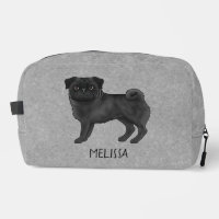 Pug Negro Perro De Dibujos Animados Lindo Con Nomb