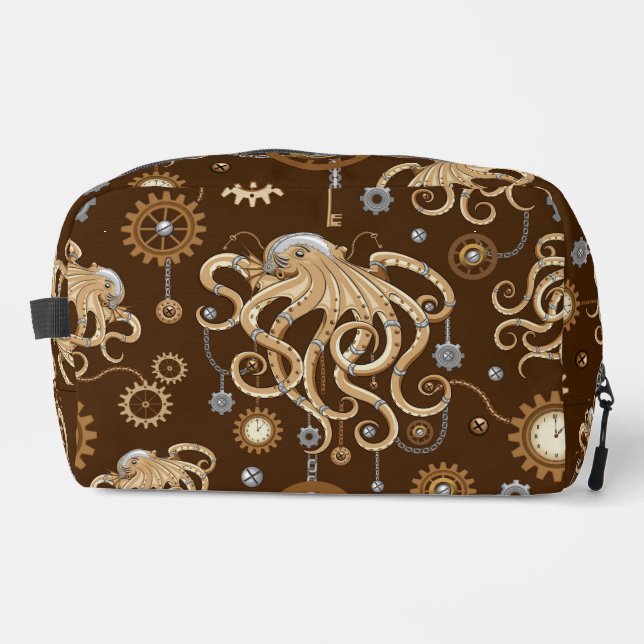 Neceser Pulpo Steampunk Retro Fantasía Mecánica (Anverso)