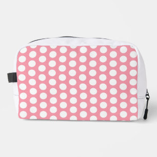 Neceser Puntos de Polka Blanco Rosado Geométrico Pastel