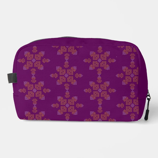 Neceser Purple Minimal South Indian Kolam Design (Anverso)
