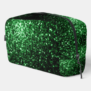 Neceser Purpurinas de imitación verde oscuro